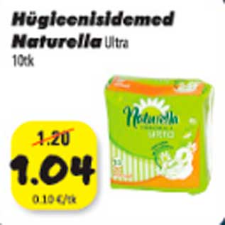 Allahindlus - Hügieenisidemed Naturella 10 tk