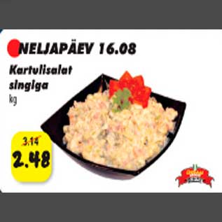 Allahindlus - Kartulisalat singiga kg