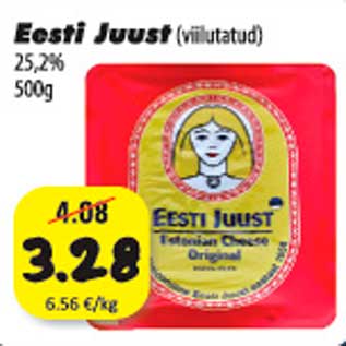 Allahindlus - Eesti Juust (viilutatud) 25,2% 500g