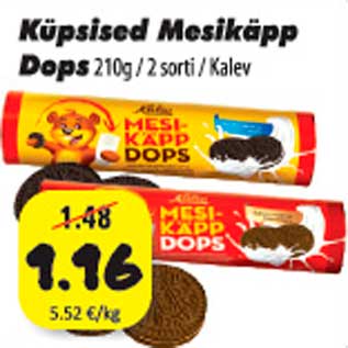 Allahindlus - Küpsised Mesikäpp Dops 210 g/2 sorti