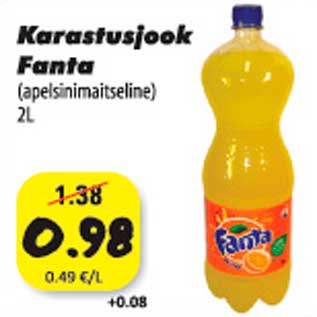 Allahindlus - Karastusjook Fanta (apelsinimaitseline) 2l