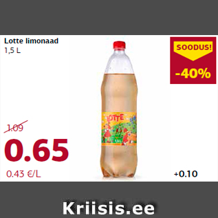 Allahindlus - Lotte limonaad 1,5 L