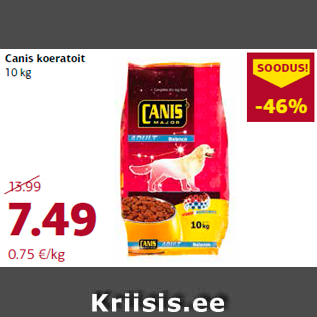 Allahindlus - Canis koeratoit 10 kg