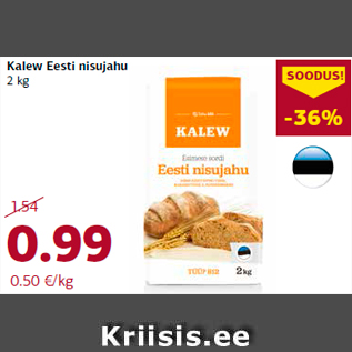 Allahindlus - Kalew Eesti nisujahu 2 kg