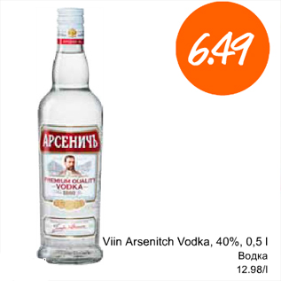 Allahindlus - Viin Arsenitch Vodka