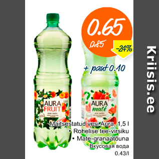 Allahindlus - Maitsestatud vesi Aura, 1,5 l