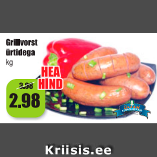 Allahindlus - Grillvorst ürtidega kg