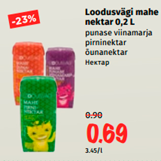 Allahindlus - Loodusvägi mahe nektar 0,2 L