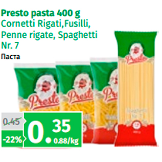 Allahindlus - Presto pasta 400 g