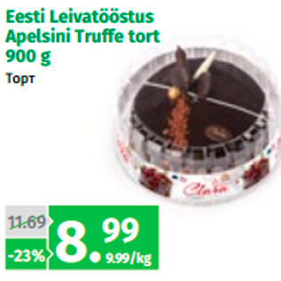 Allahindlus - Eesti Leivatööstus Apelsini Truffe tort 900 g