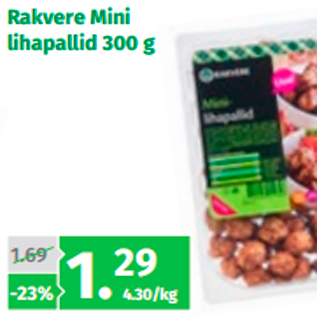 Allahindlus - Rakvere Mini lihapallid 300 g