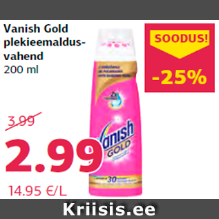 Allahindlus - Vanish Gold plekieemaldusvahend 200 ml