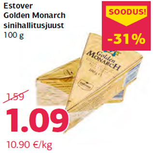 Allahindlus - Estover Golden Monarch sinihallitusjuust 100 g