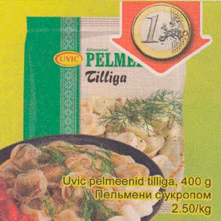 Allahindlus - Uvic pelmeenid tilliga, 400g