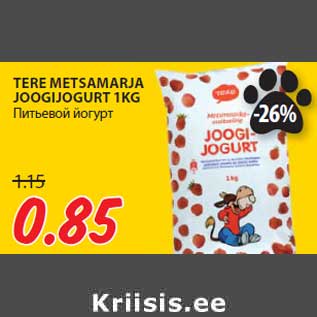 Allahindlus - TERE METSAMARJA JOOGIJOGURT 1KG