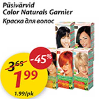 Allahindlus - Püsivärvid Color Naturals Garnier