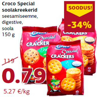 Allahindlus - Croco Special soolakreekerid