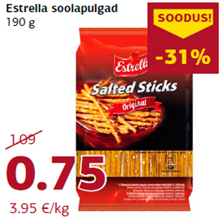 Allahindlus - Estrella soolapulgad 190 g