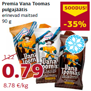 Allahindlus - Premia Vana Toomas pulgajäätis