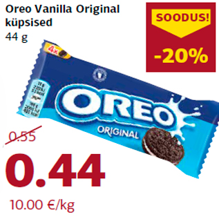 Allahindlus - Oreo Vanilla Original küpsised 44 g