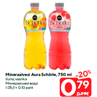 Allahindlus - Mineraalvesi Aura Schörle, 750 ml