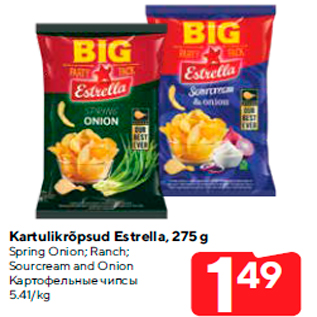 Allahindlus - Kartulikrõpsud Estrella, 275 g