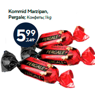 Allahindlus - Kommid Marzipan, Pergale; 1 kg