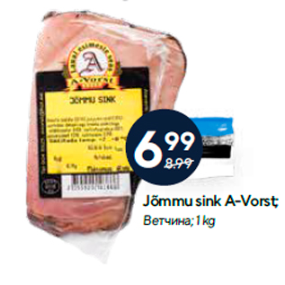 Allahindlus - Jõmmu sink A-Vorst; 1 kg