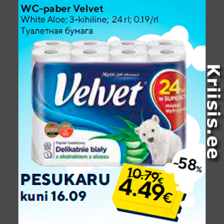 Allahindlus - WC-paber Velvet