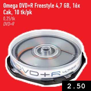 Allahindlus - Omega DVD+R Freestyle 4,7 GB, 16x Cak, 10 tk/pk