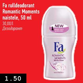 Allahindlus - Fa rulldeodorant Romantic Moments naistele, 50 ml