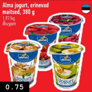 Allahindlus - Alma jogurt, erinevad maitsed, 380 g