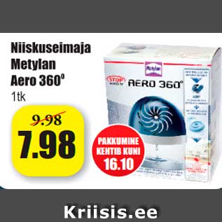 Allahindlus - Niskuseimaja Metylan Aero 360*, 1 tk