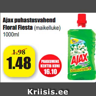 Allahindlus - Ajax puhastusvahend Floral Fiesta