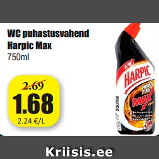 Allahindlus - WC puhastusvahend Harpic Max 750ml