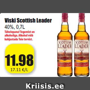 Allahindlus - Viski Scottish Leader