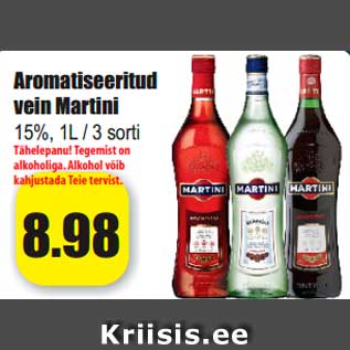 Allahindlus - Aromatiseeritud vein Martini