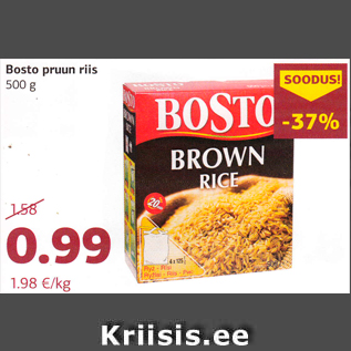 Allahindlus - Bosto pruun riis 500 g