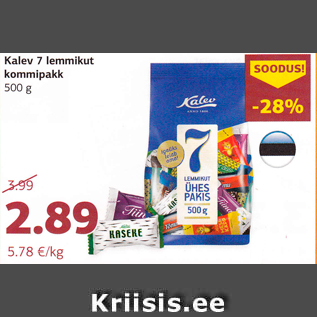 Allahindlus - Kalev 7 lemmikut kommipakk 500 g