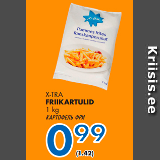 Allahindlus - X-TRA FRIIKARTULID 1 kg