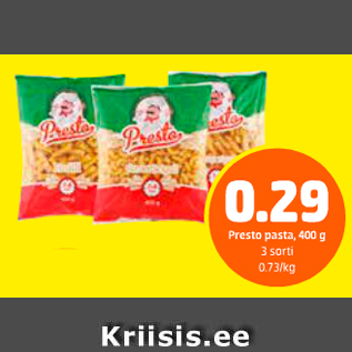 Allahindlus - Presto pasta, 400 g