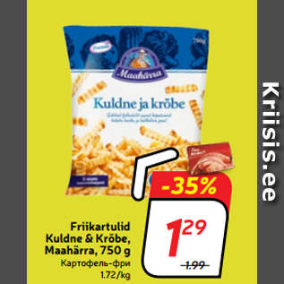 Allahindlus - Friikartulid Kuldne & Krõbe, Maahärra, 750 g