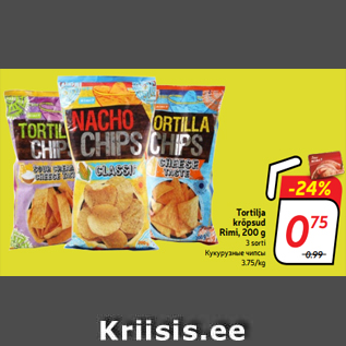 Allahindlus - Tortilja krõpsud Rimi, 200 g