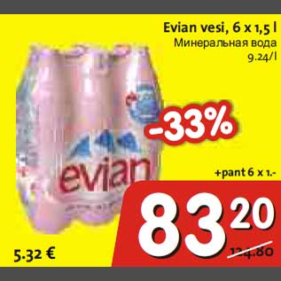 Allahindlus - Evian vesi