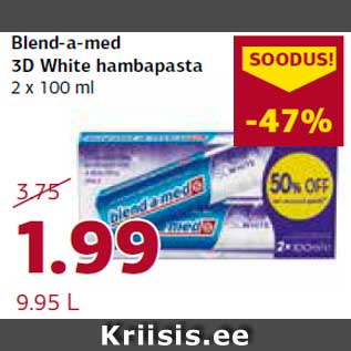 Allahindlus - Blend-a-med 3D White hambapasta