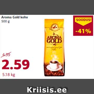 Allahindlus - Aroma Gold kohv 500 g