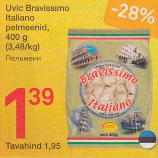 Allahindlus - Uvic Bravissimo Italiano pelmeenid, 400 g