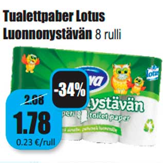 Allahindlus - Tualettpaber Lotus Luonnonystävän