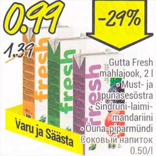 Allahindlus - Gutta Fresh mahlajook, 2 l