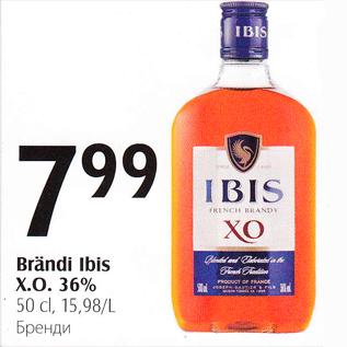 Allahindlus - Brändi Ibis X.O. 36%, 50 cl